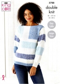 Knitting Pattern - King Cole 5788 - Harvest DK - Ladies Sweater & Jacket